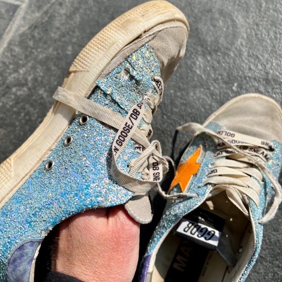 Golden Goose May sparkly baby blue sneakers - Picture 5 of 7